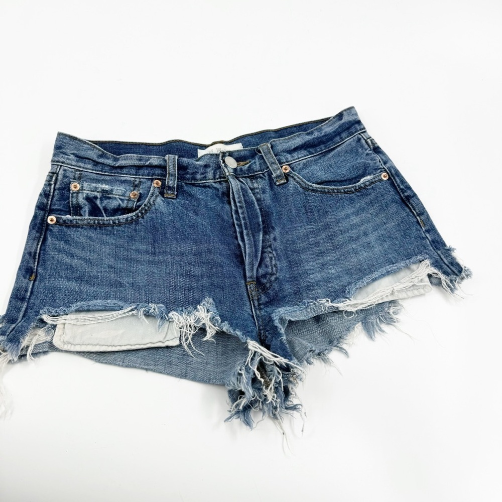 ✅ FREE PEOPLE WE THE FREE DENIM DISTRESSED CUT OFF JEAN SHORTS SIZE 28
